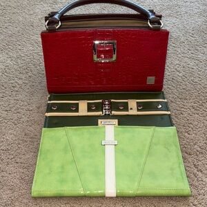 Niche classic handbag brown purse base and 3 interchangeable shell covers